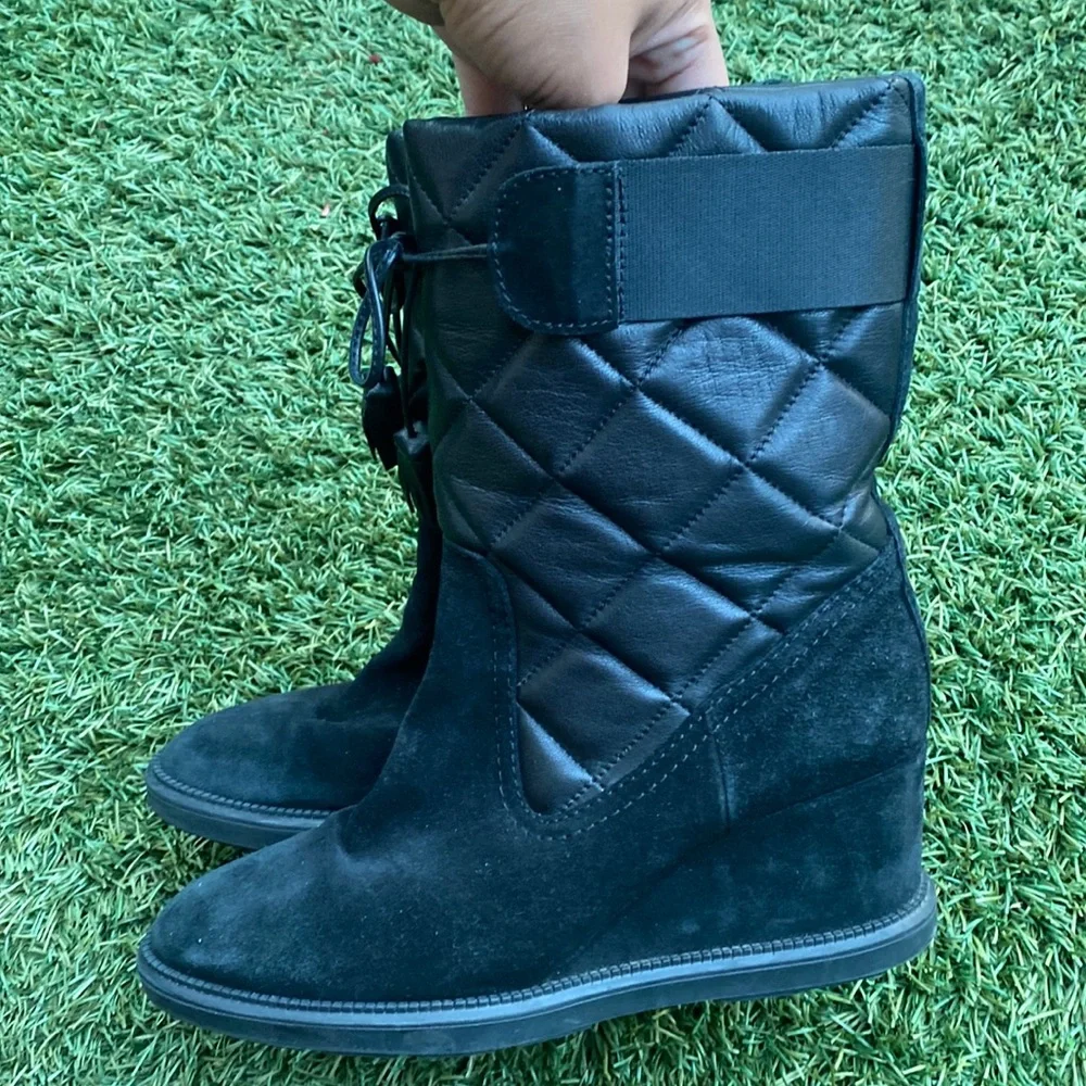 Aquatalia “Caliana” Water Resistant Suede Leather Boots